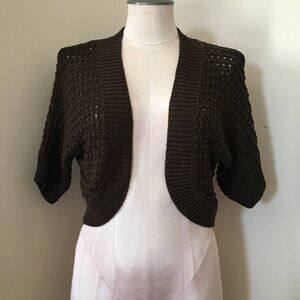 [H&M] Sparkly Brown Knit Shrug | S | Good